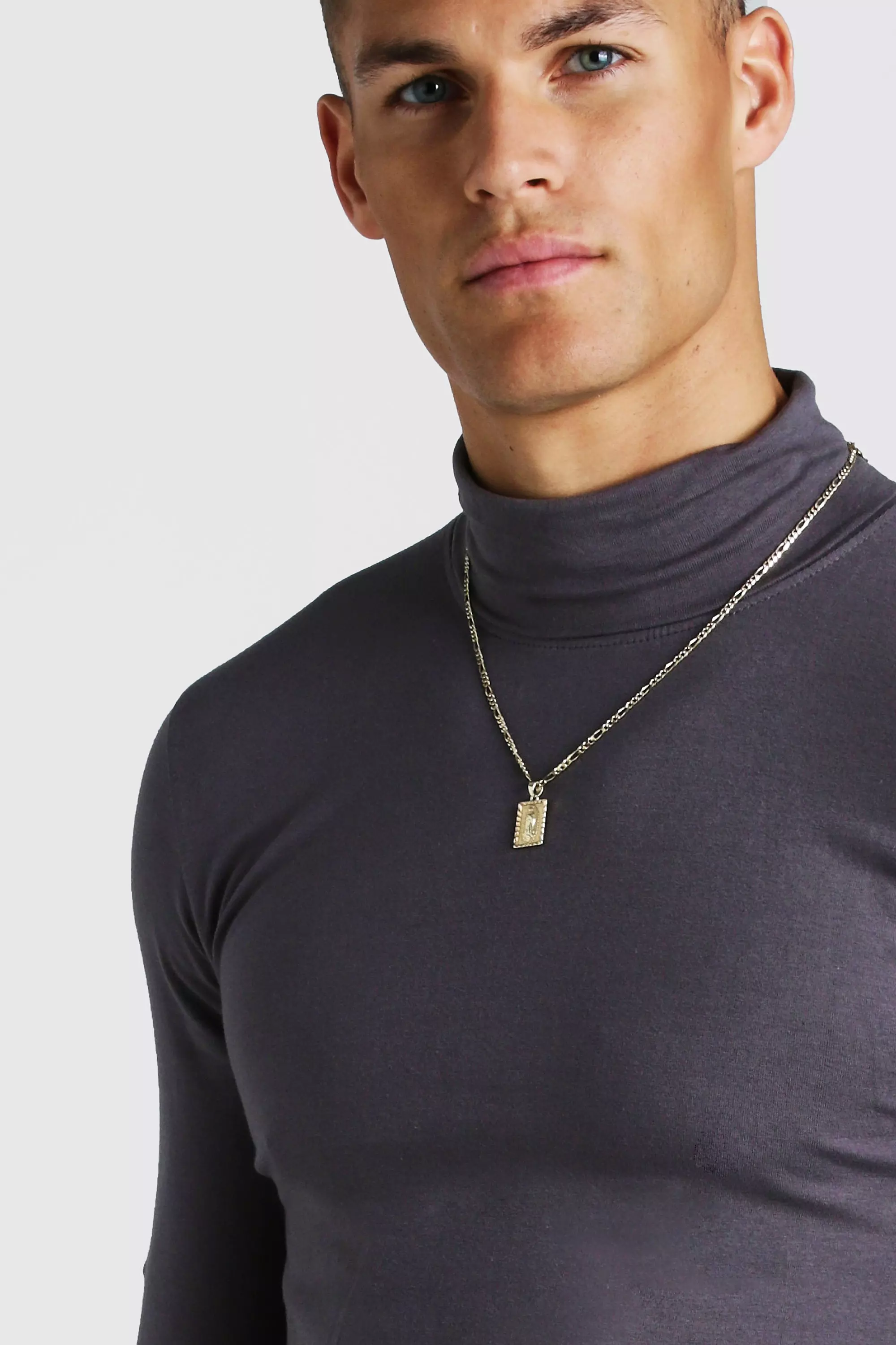 Muscle fit turtleneck outlet t shirt