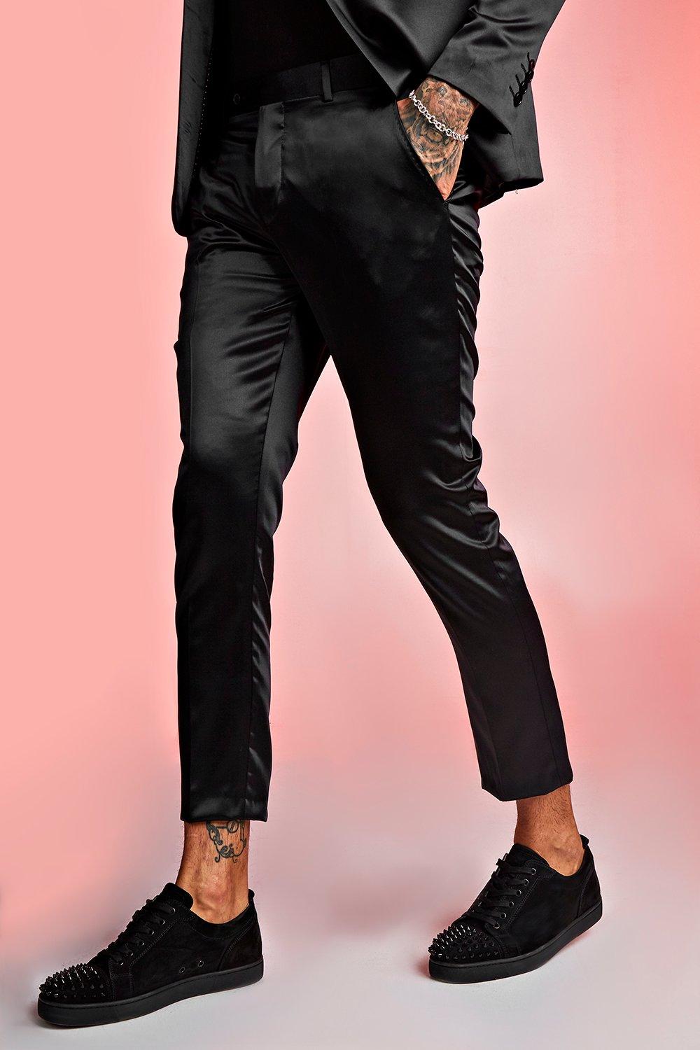 satin skinny trousers