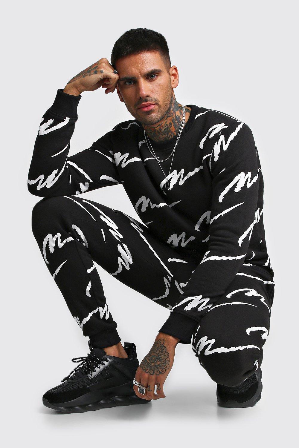 man all over print tracksuit