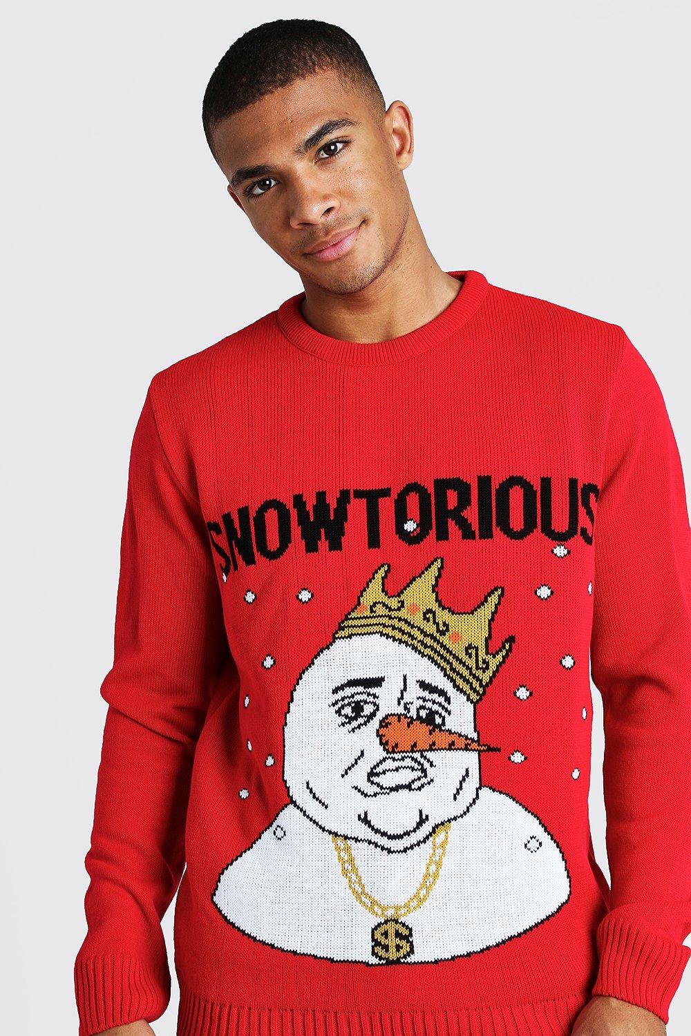 snowtorious ugly sweater