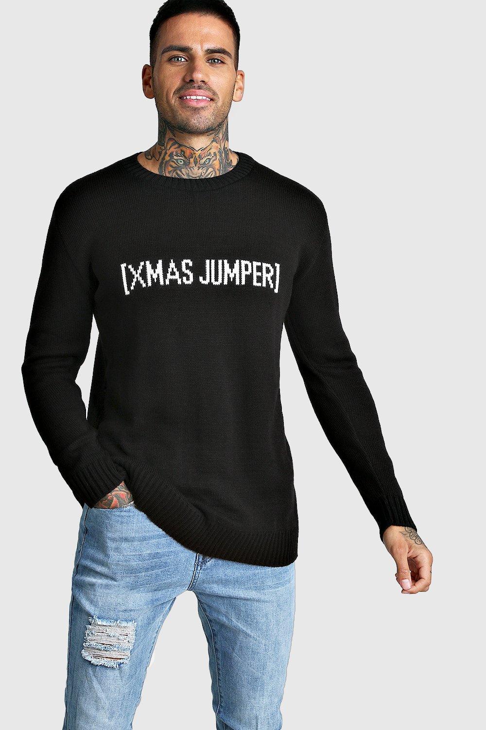 boohooman black jumper