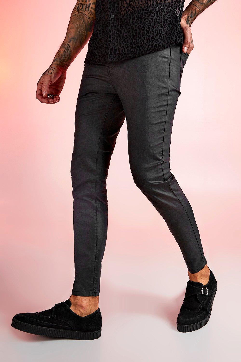 super skinny coated jeans