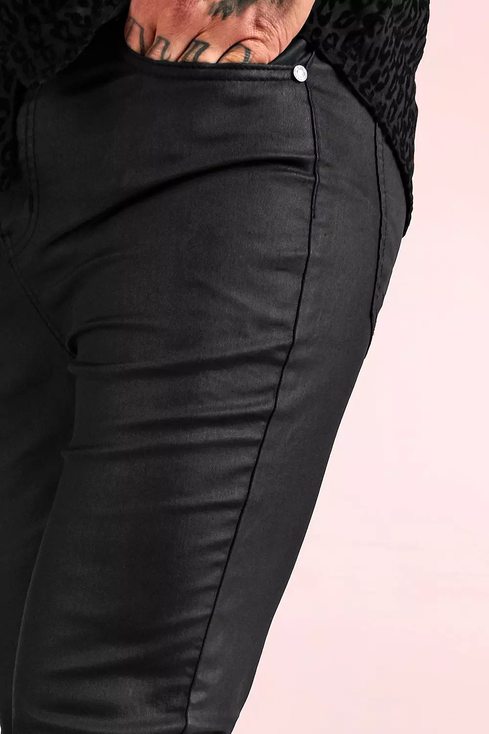 Super Skinny Coated Jeans