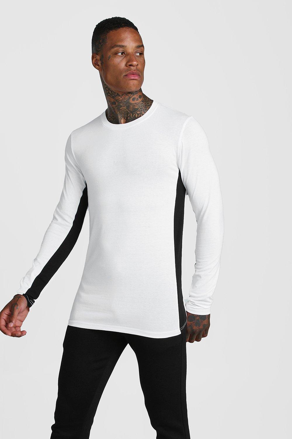 

Разноцветная футболка MAN с длинными рукавами, White