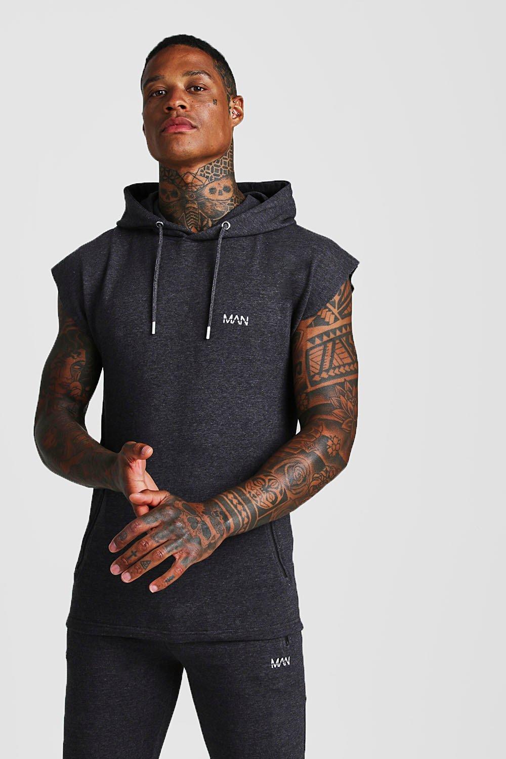 sleeveless with hoodie