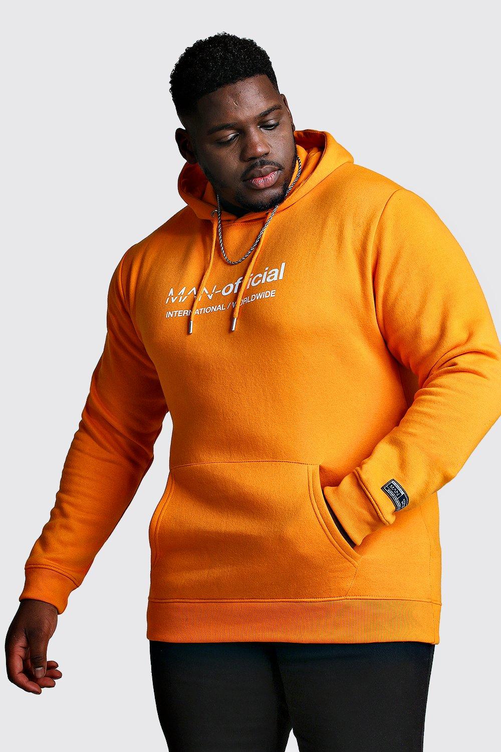 plus size orange hoodie