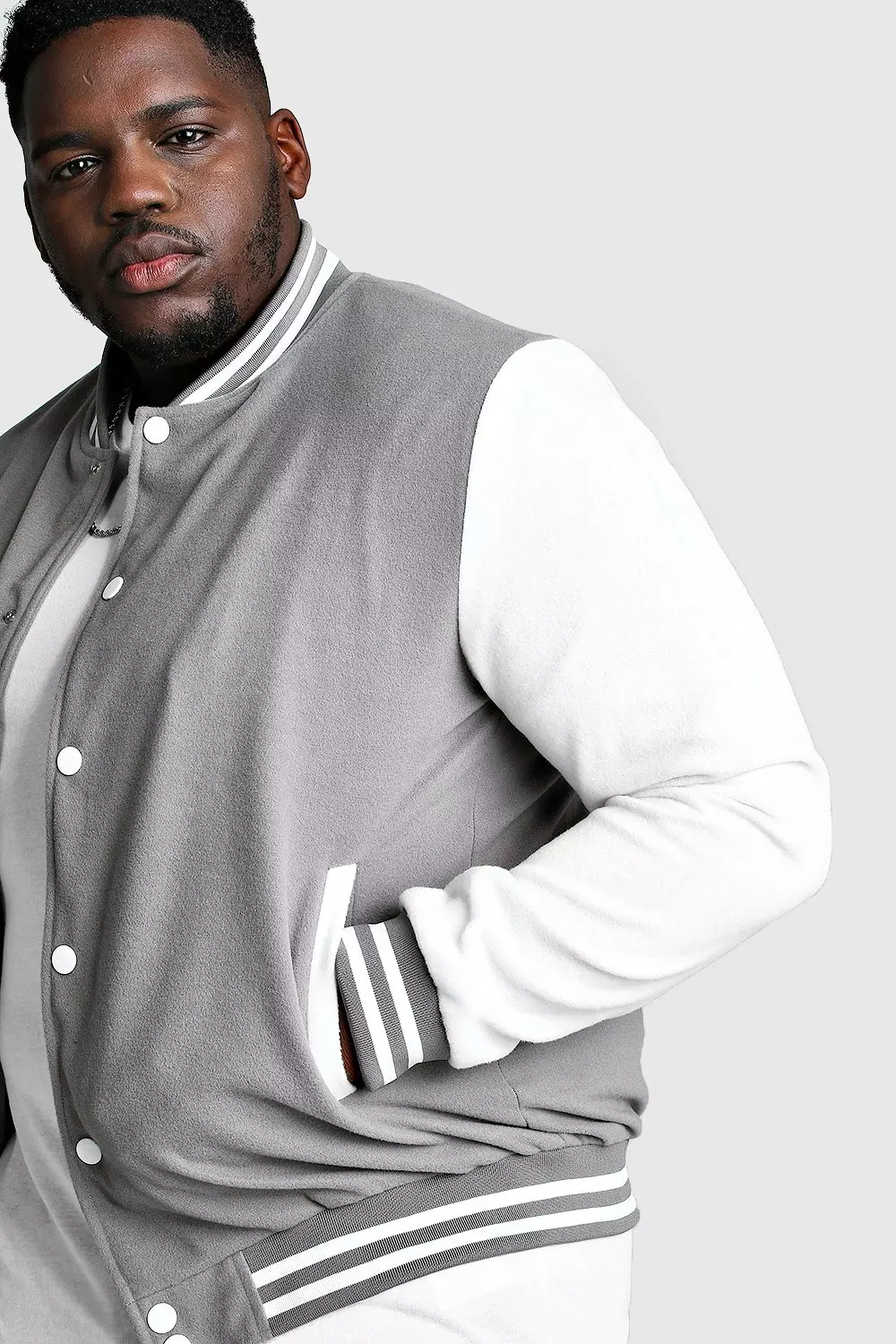 Plus size outlet mens varsity jacket