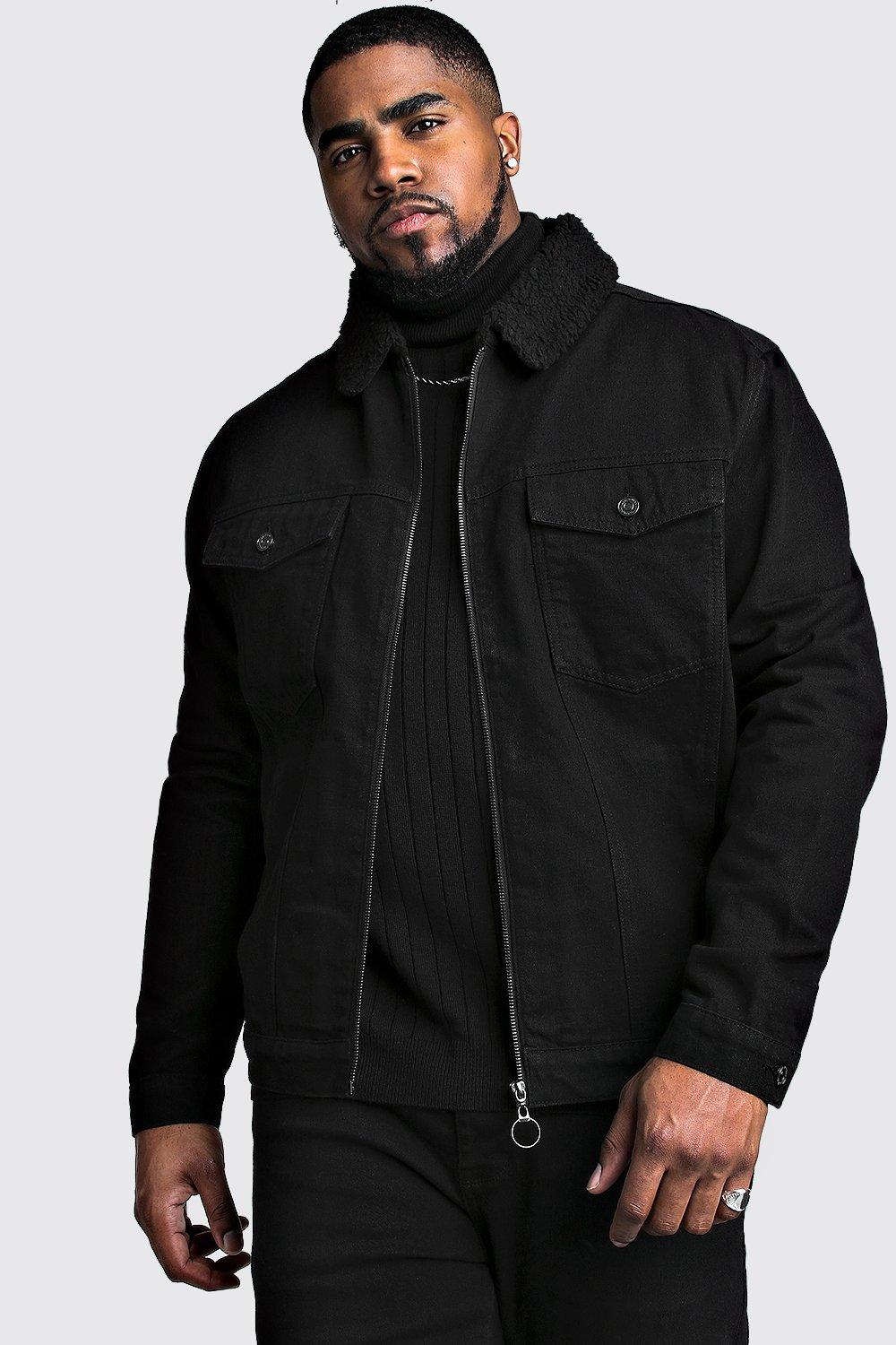 plus black denim jacket