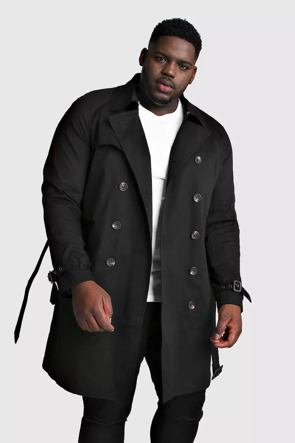 Cheap plus outlet size trench coat