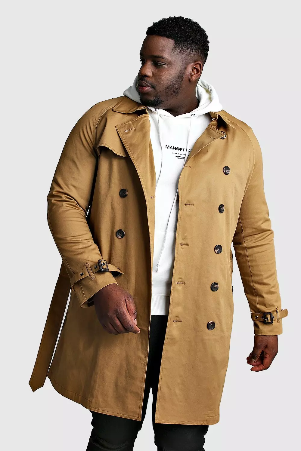 Large mens shop trench coat