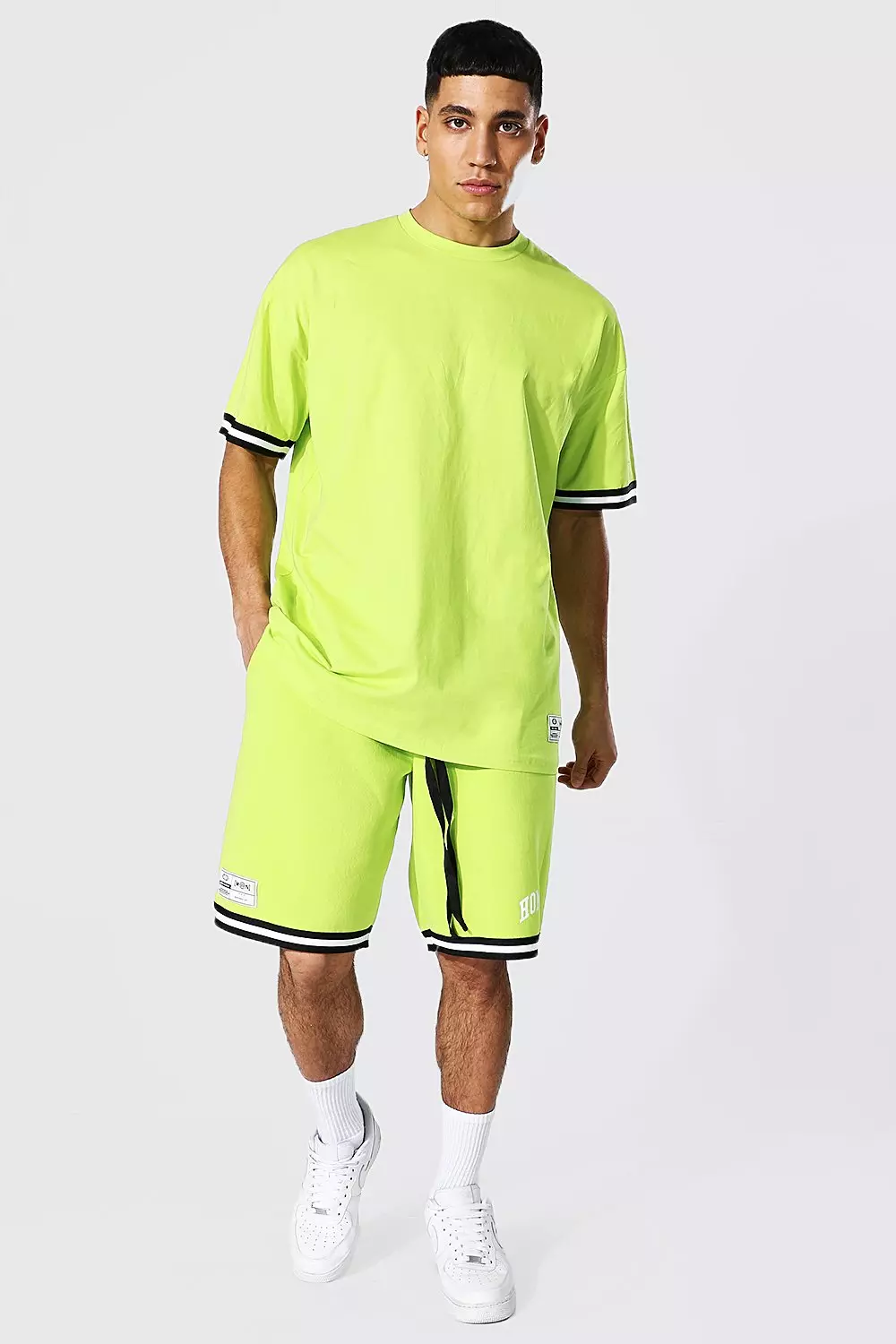 Oversized Homme Taped T shirt Short Set