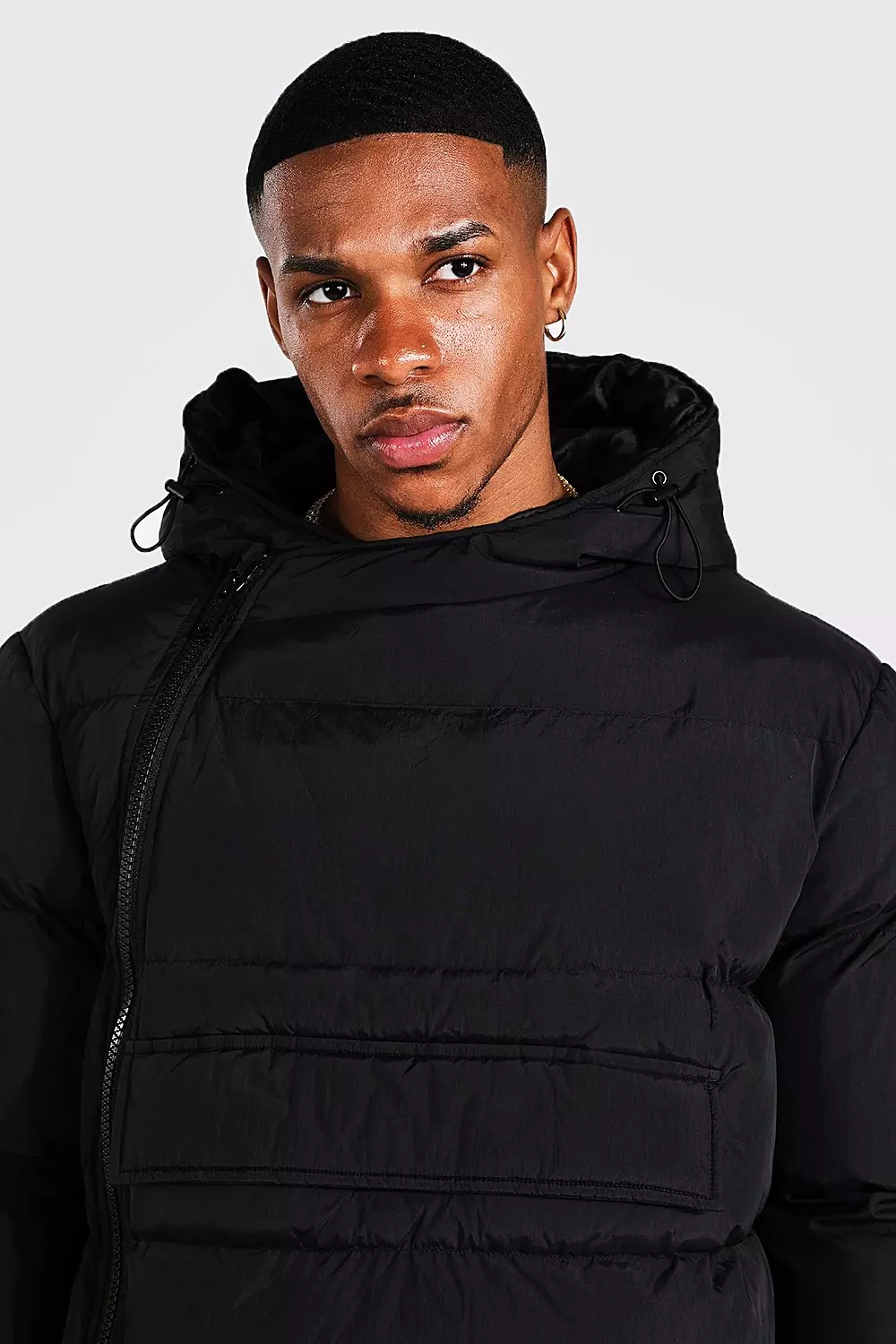 Puffer coat store with side zips