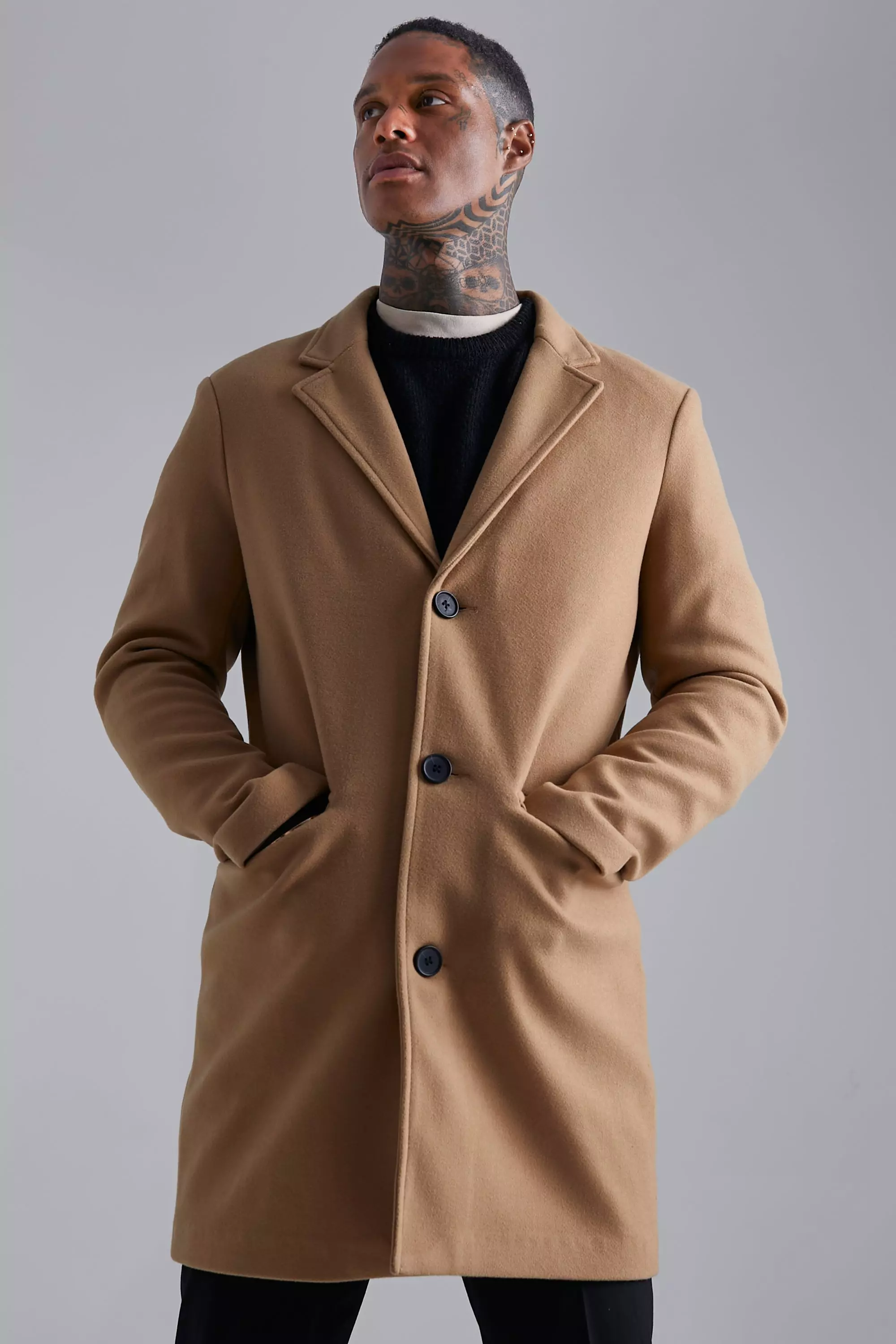 Wool look hot sale coat