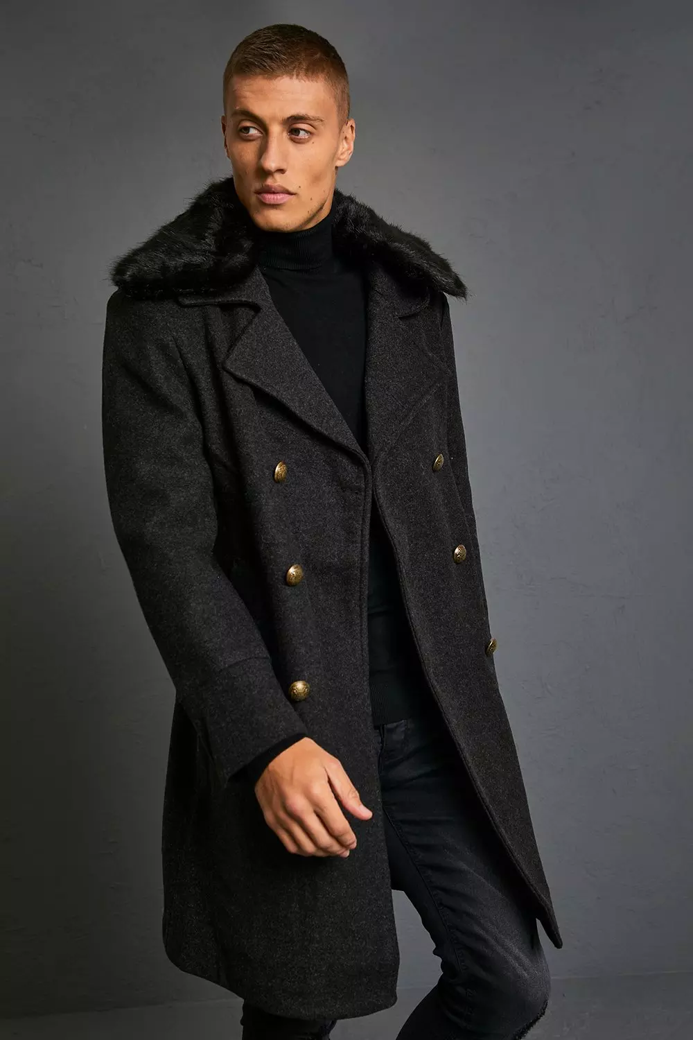 Military hot sale style overcoat