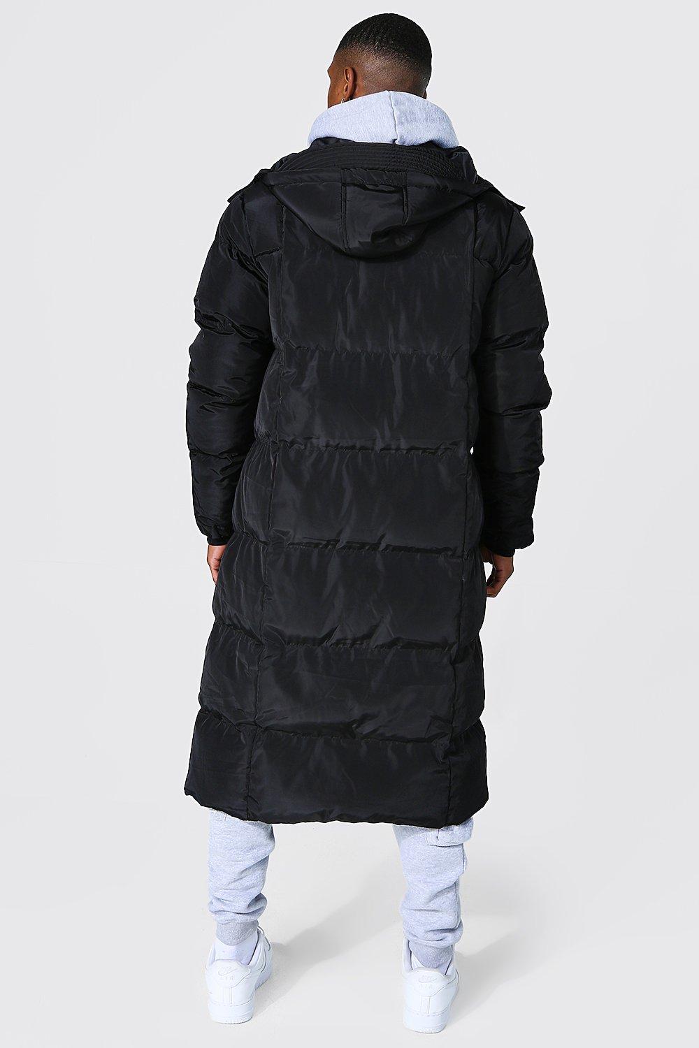 longline duvet puffer with zips