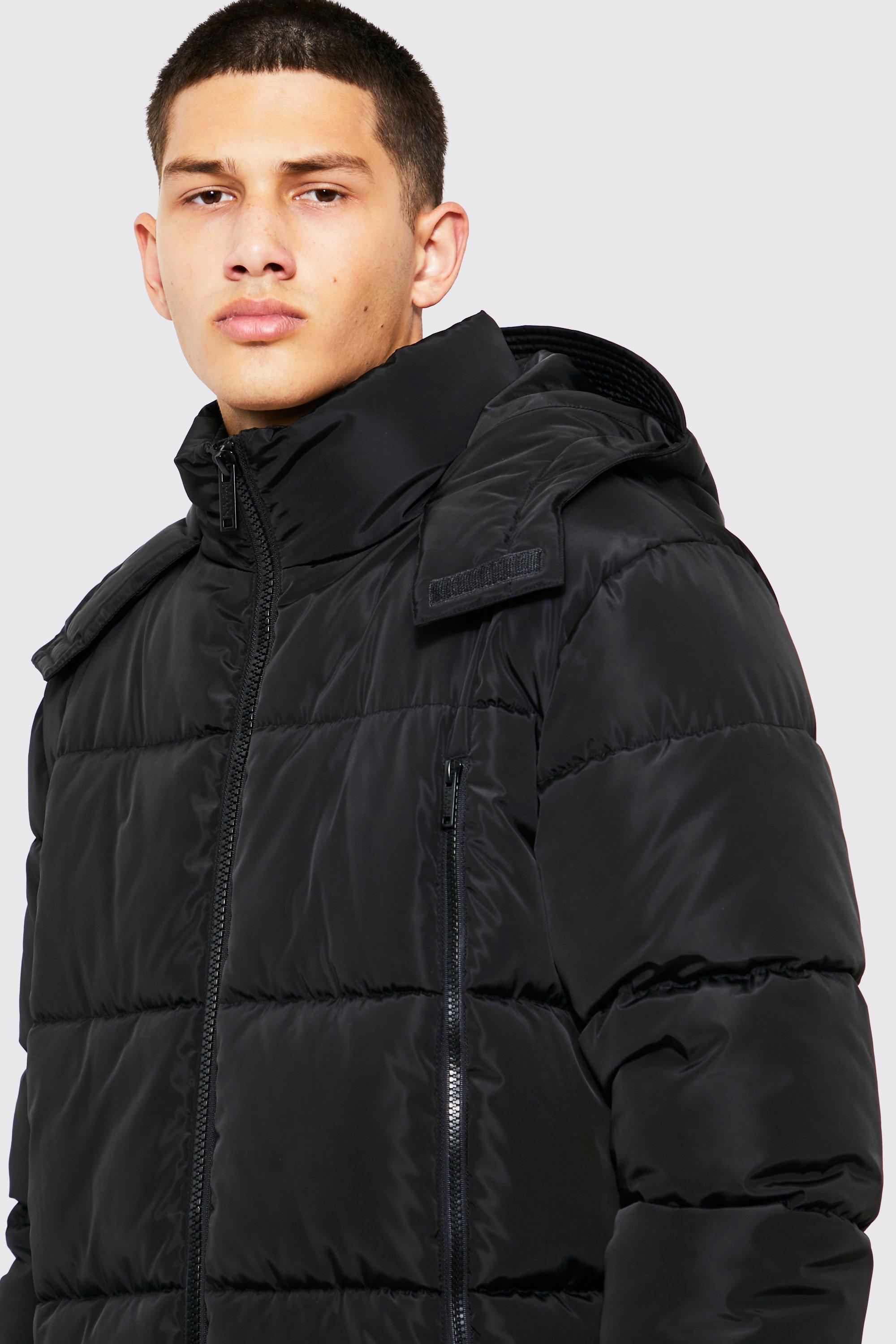 longline duvet puffer with zips