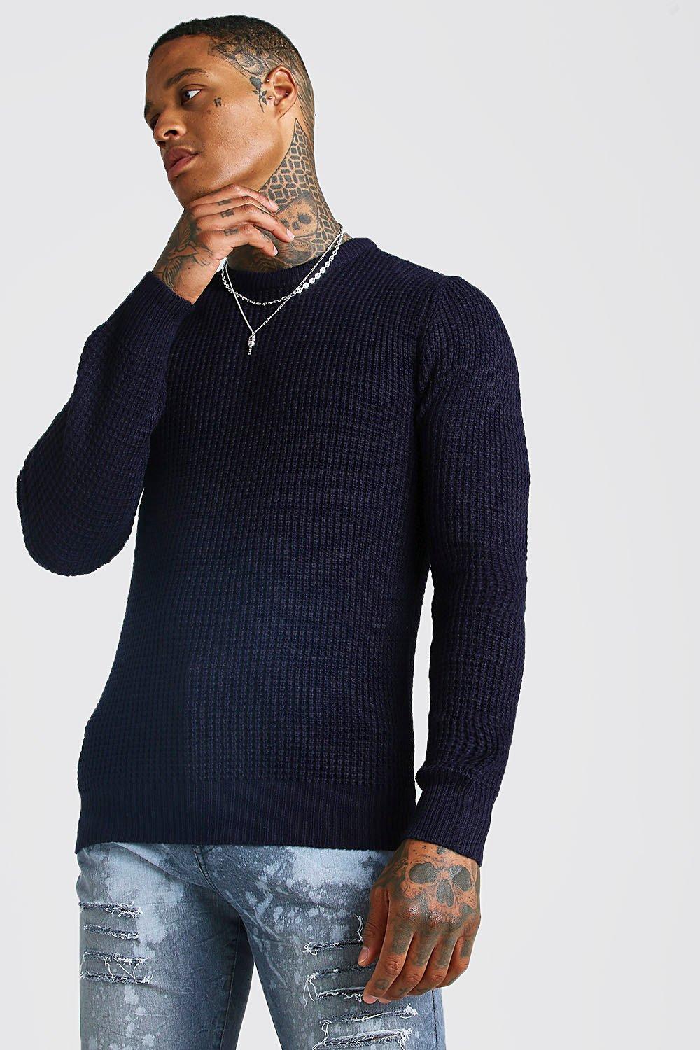 knitted crew neck jumper