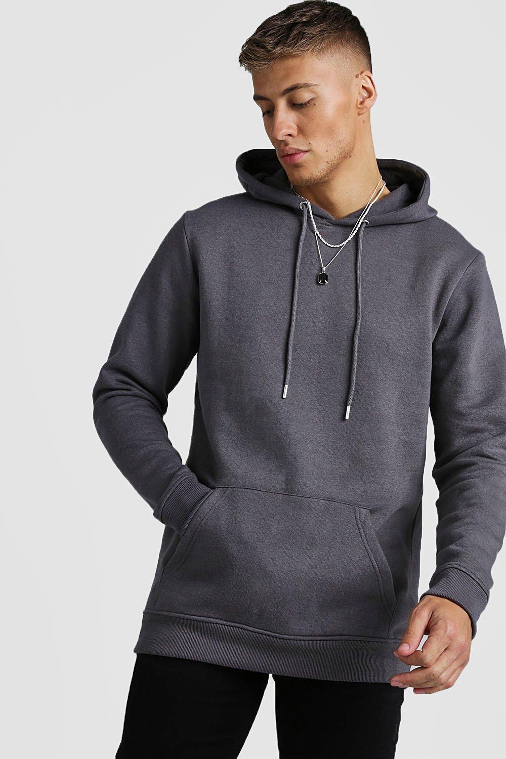 longline fleece hoodie