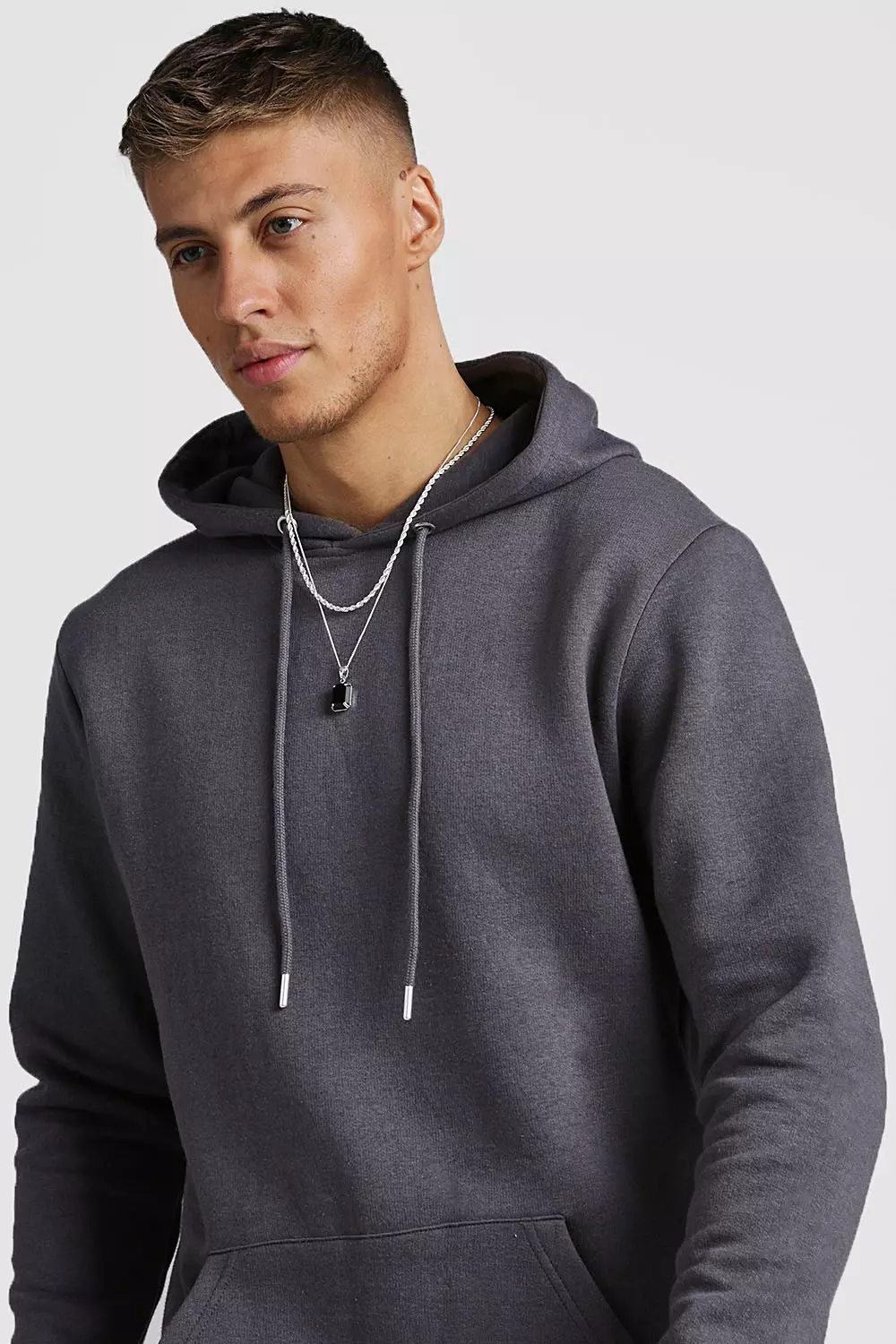 Longline hot sale fleece hoodie