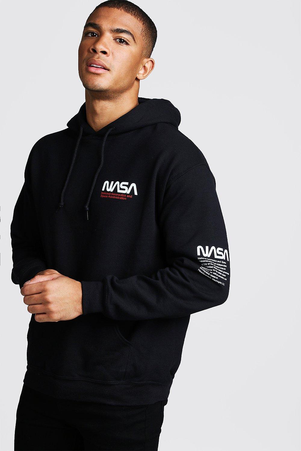 nasa hoodie black mens