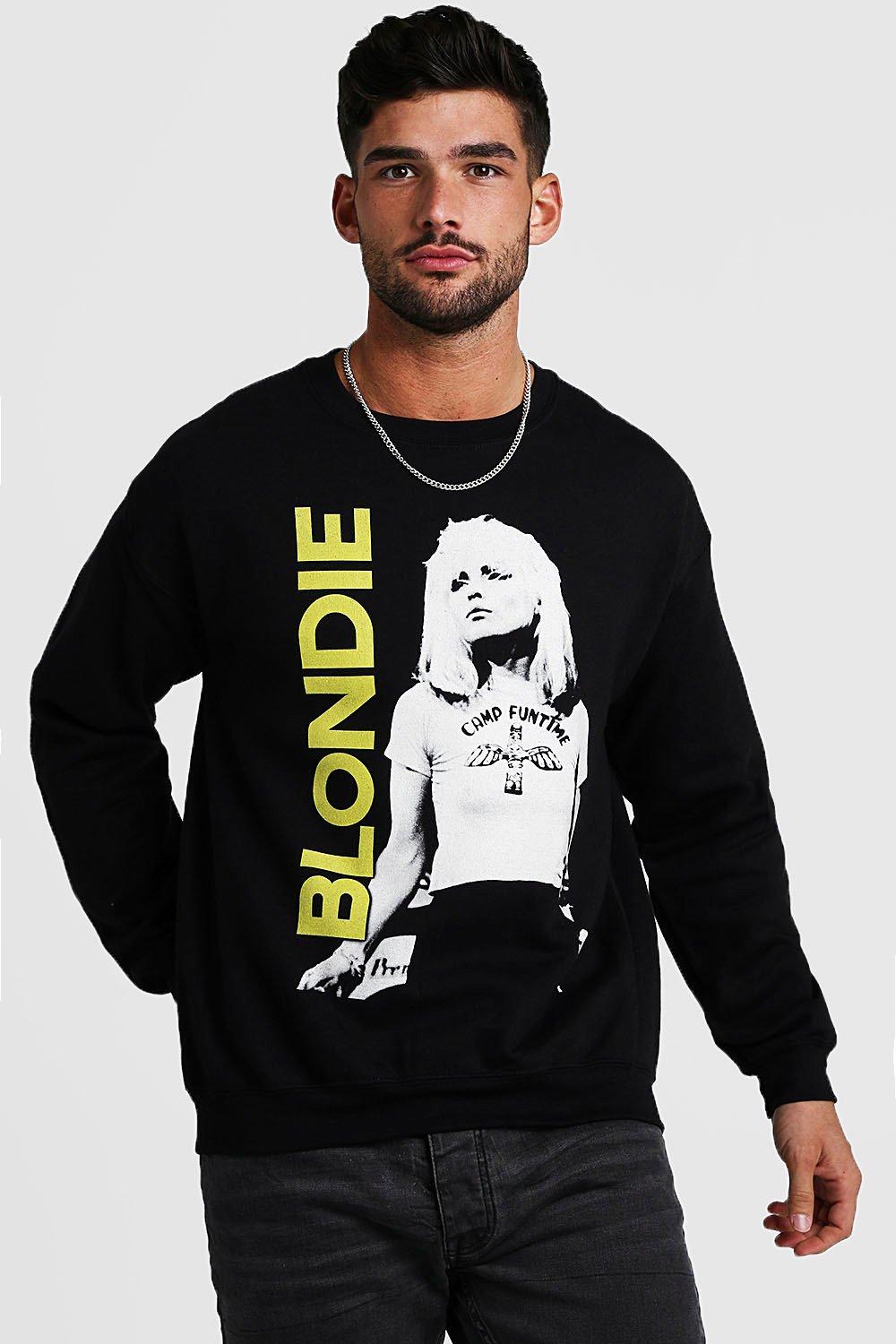 

Свободная толстовка с лицензированным принтом Blondie, Black
