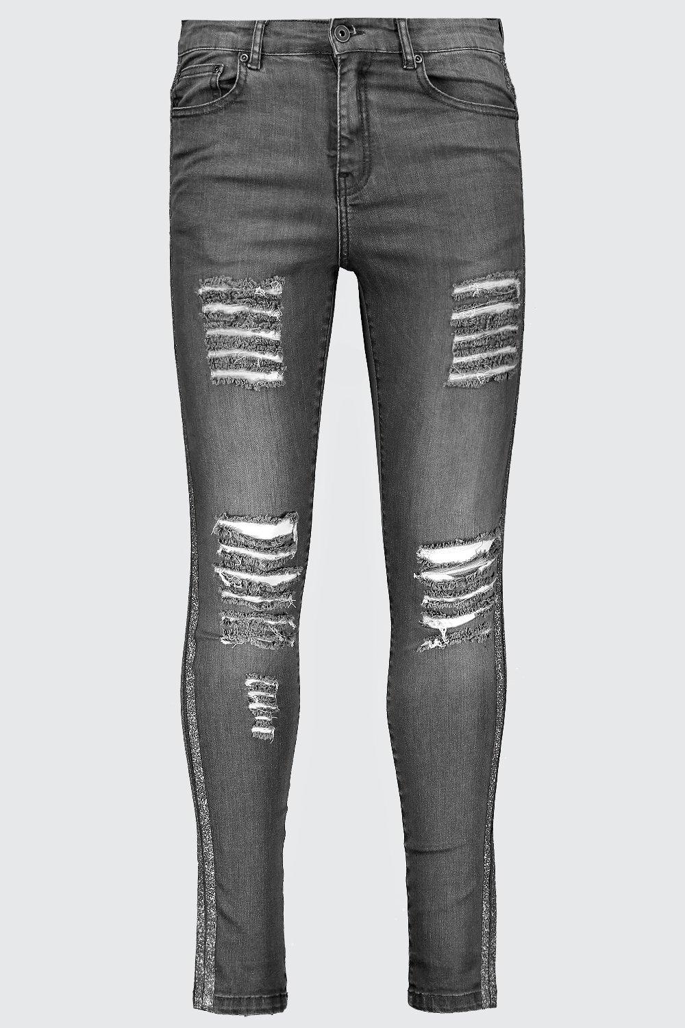 glitter ripped jeans