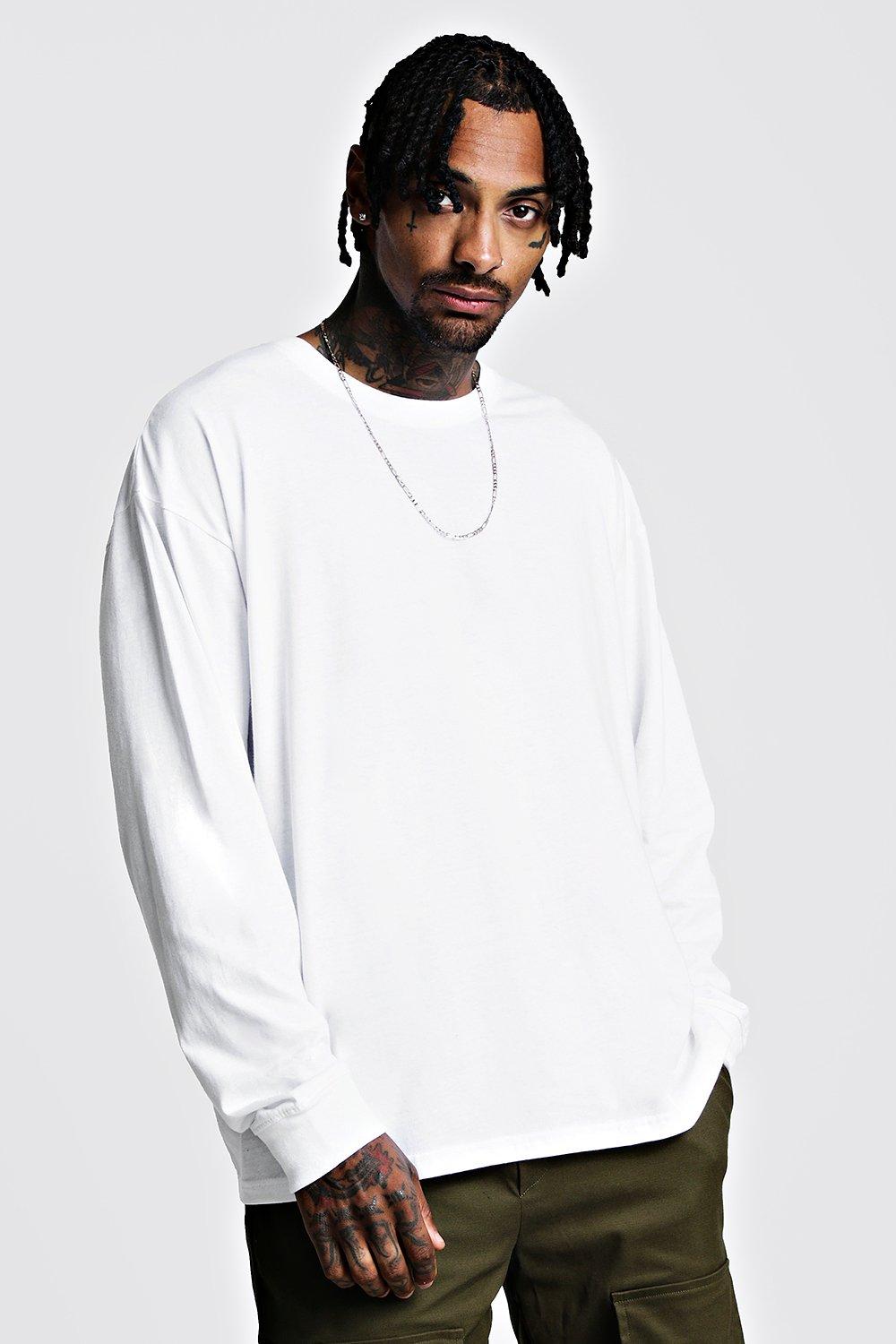 oversized white long sleeve shirt