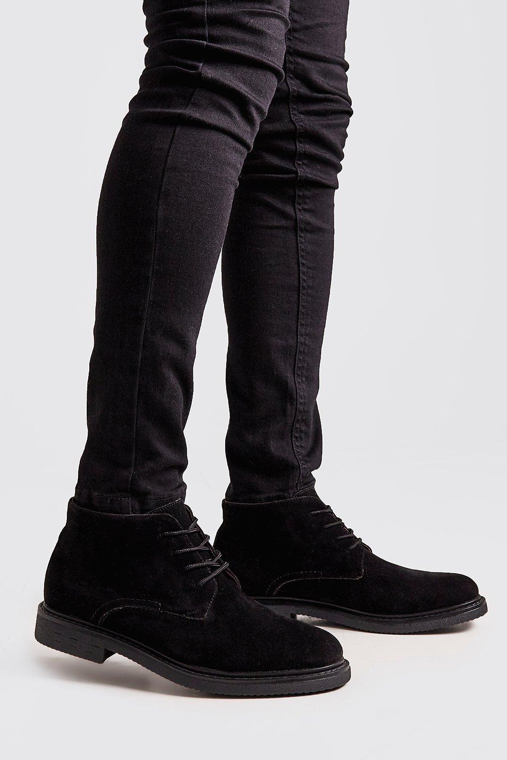 black suede desert boots