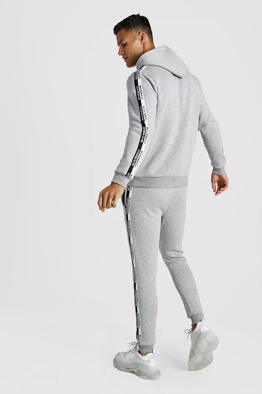 nitrogen reparere Ubrugelig Hooded Tracksuit With MAN Tape | boohooMAN USA