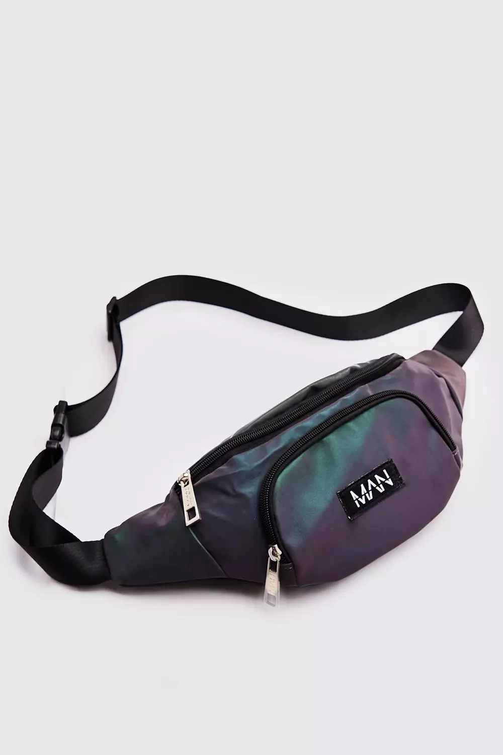 Rainbow Reflective Bumbag boohooMAN UK