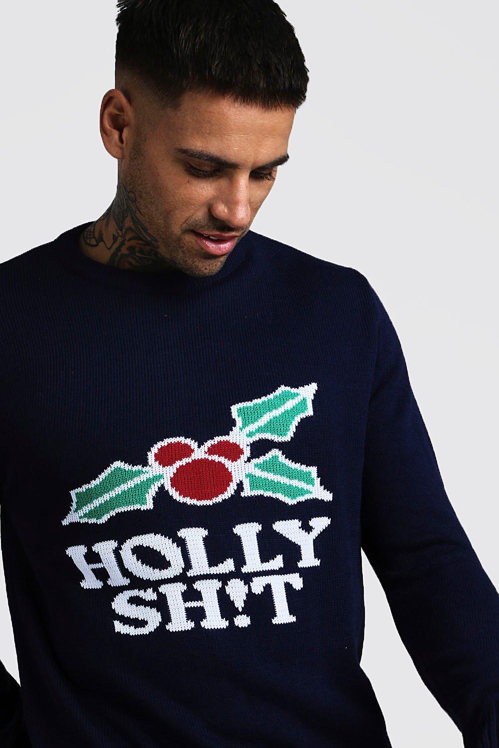 

Рождественский свитер Holly Sh!t, Navy