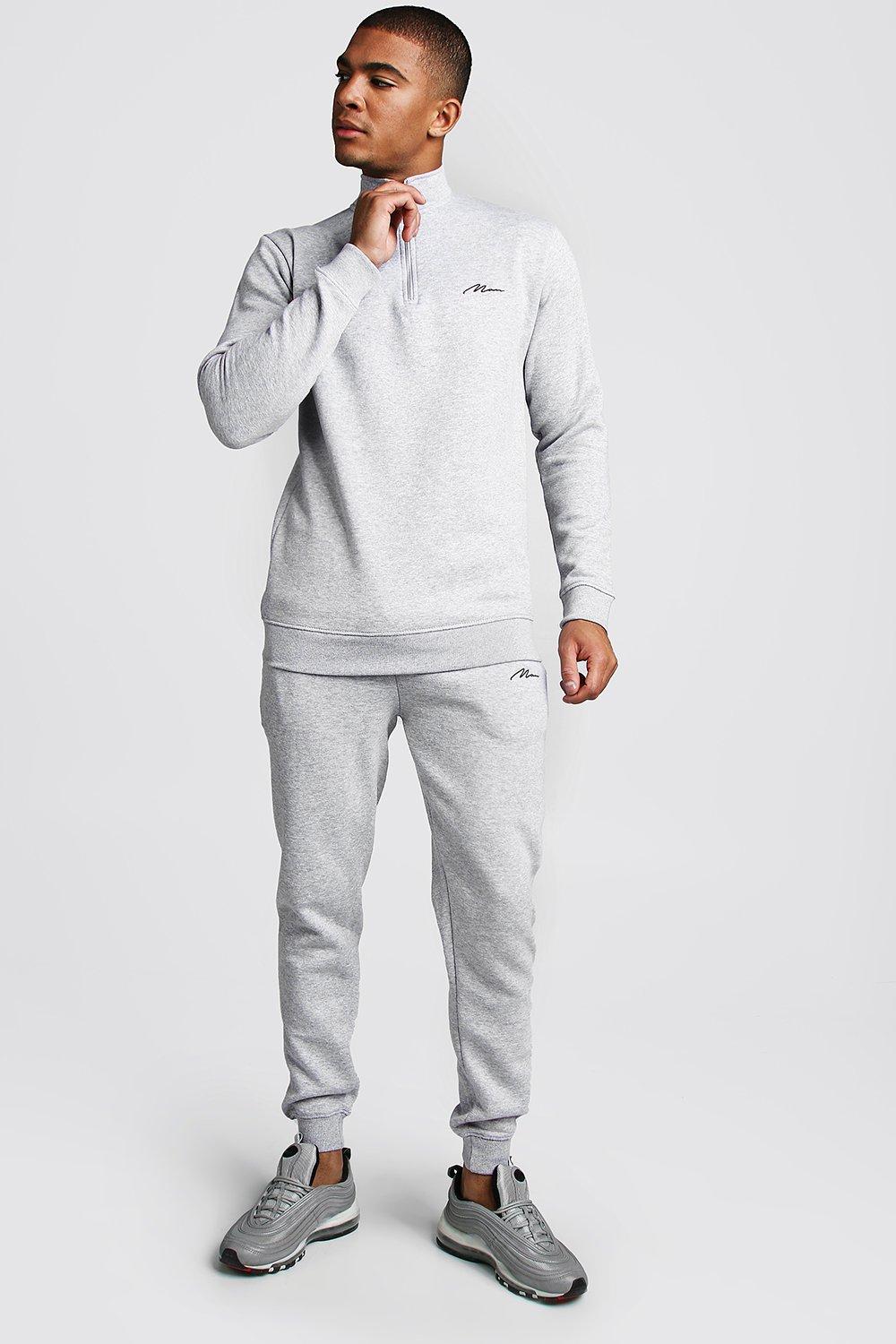 mens half zip tracksuit