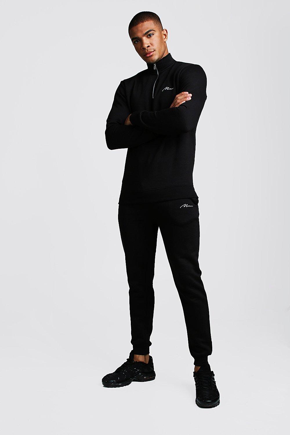 mens half zip tracksuit