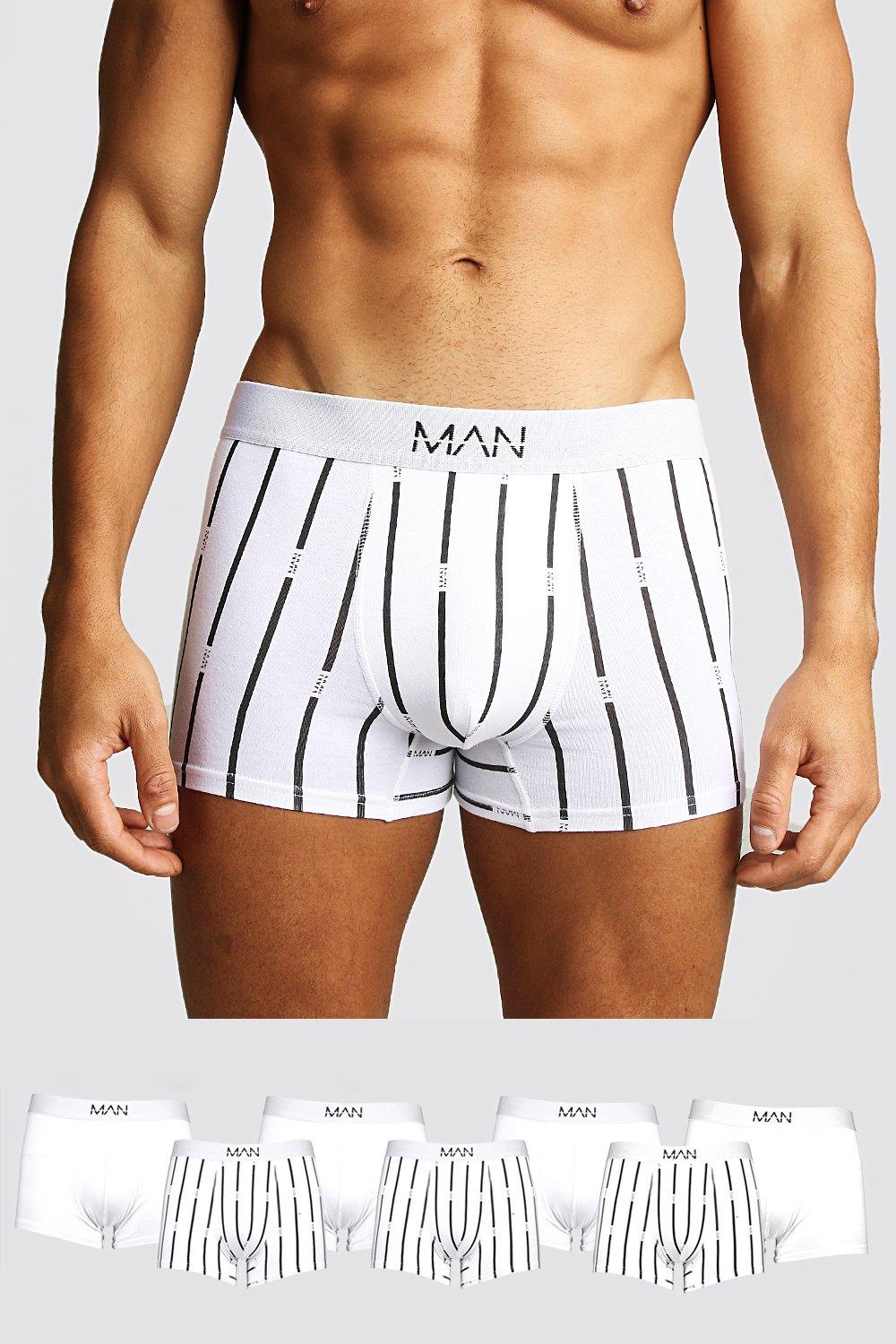 

Набор трусов MAN в полоску, 7 шт, White
