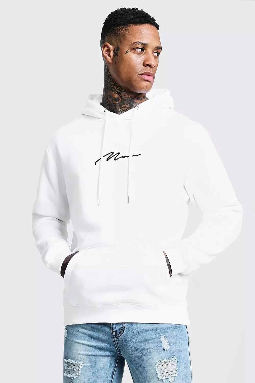 Embroidered Signature Cotton Hoodie - Men - Ready-to-Wear