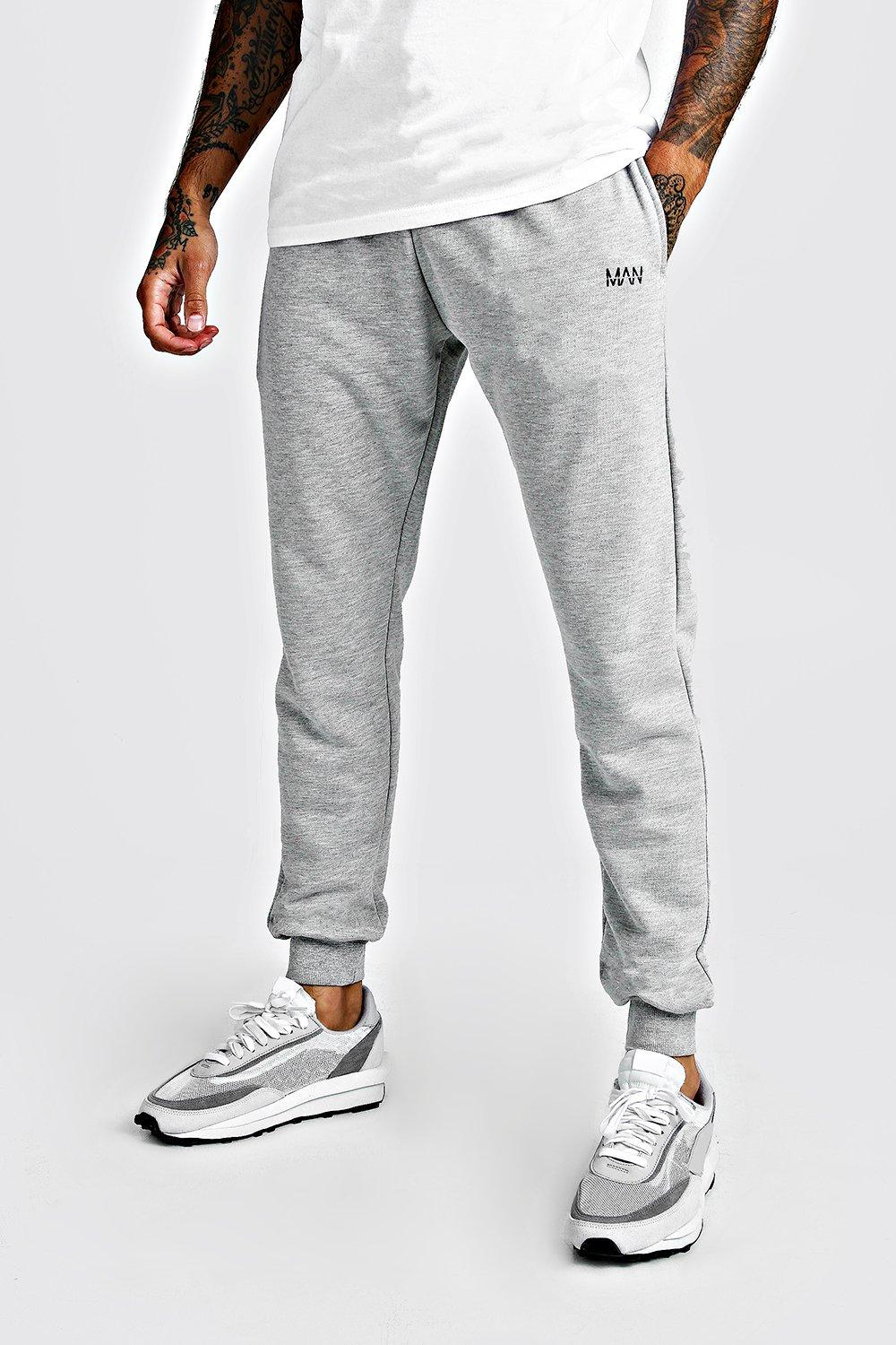 mens grey slim fit joggers