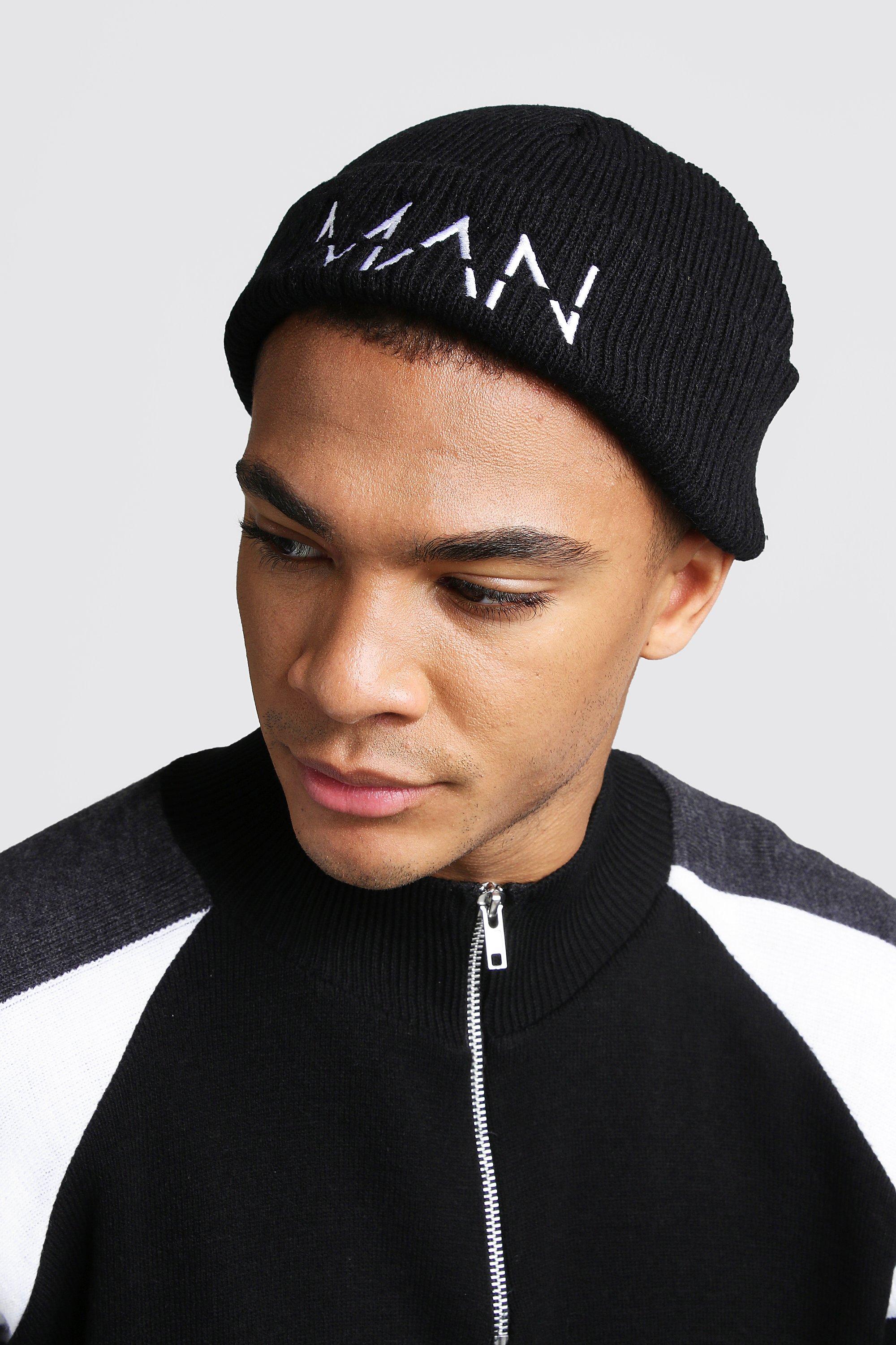 Фото #1: White Embroidery MAN Fisherman Beanie