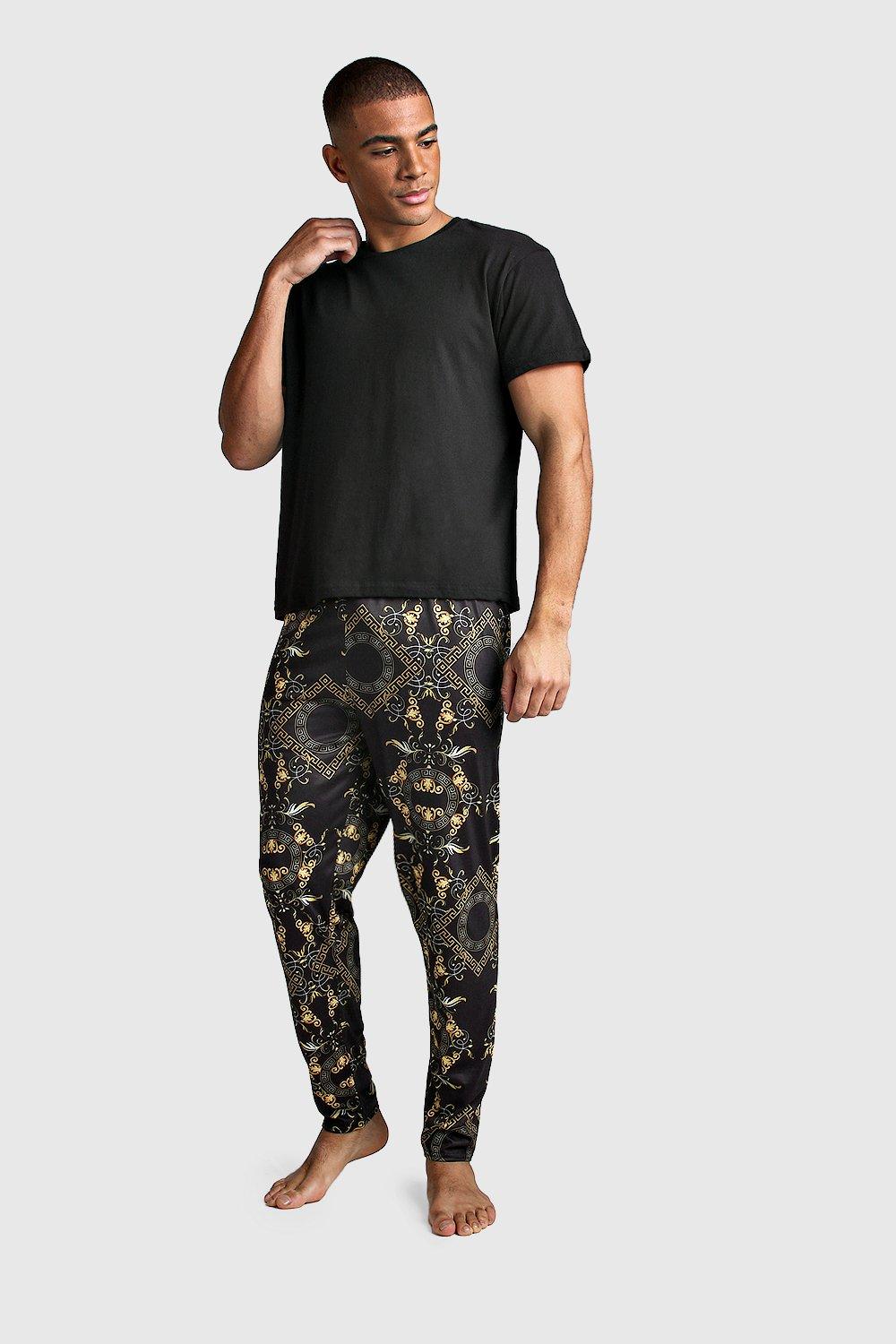 

Baroque Print Lounge Set, Black