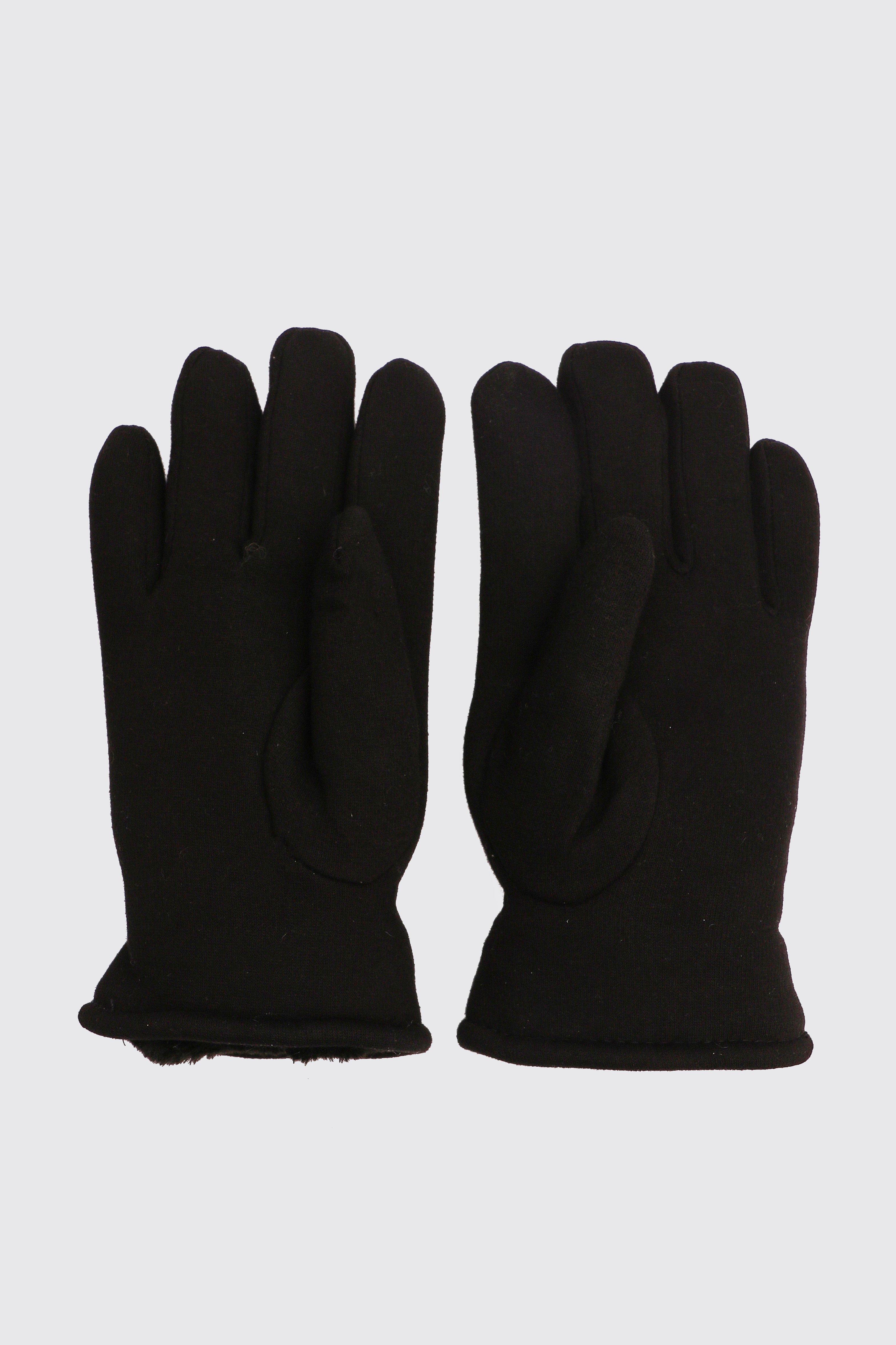 

Faux Fur Lined Classic Gloves, Black