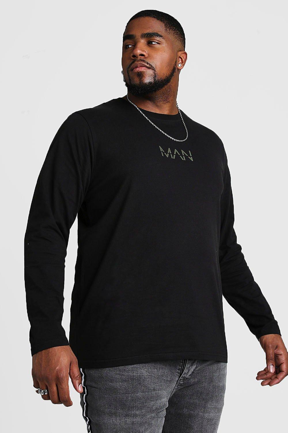 

Big And Tall MAN Dash Long Sleeve T-Shirt, Black