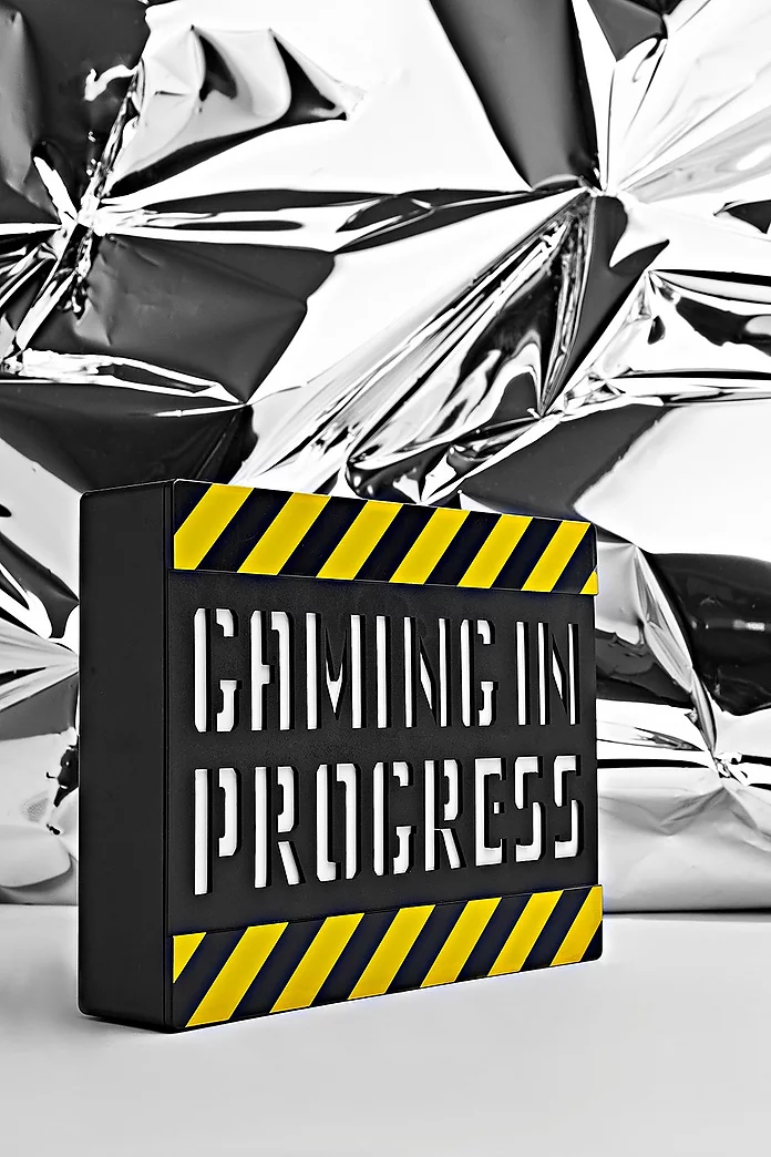 #Winning Gaming in Progress A5 Lightbox Sign 