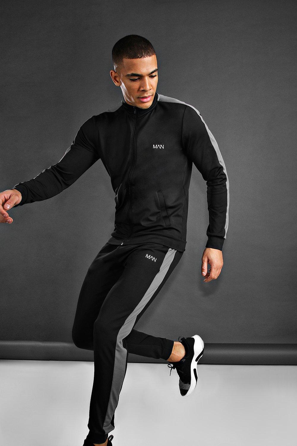 boohooman skinny fit tracksuit