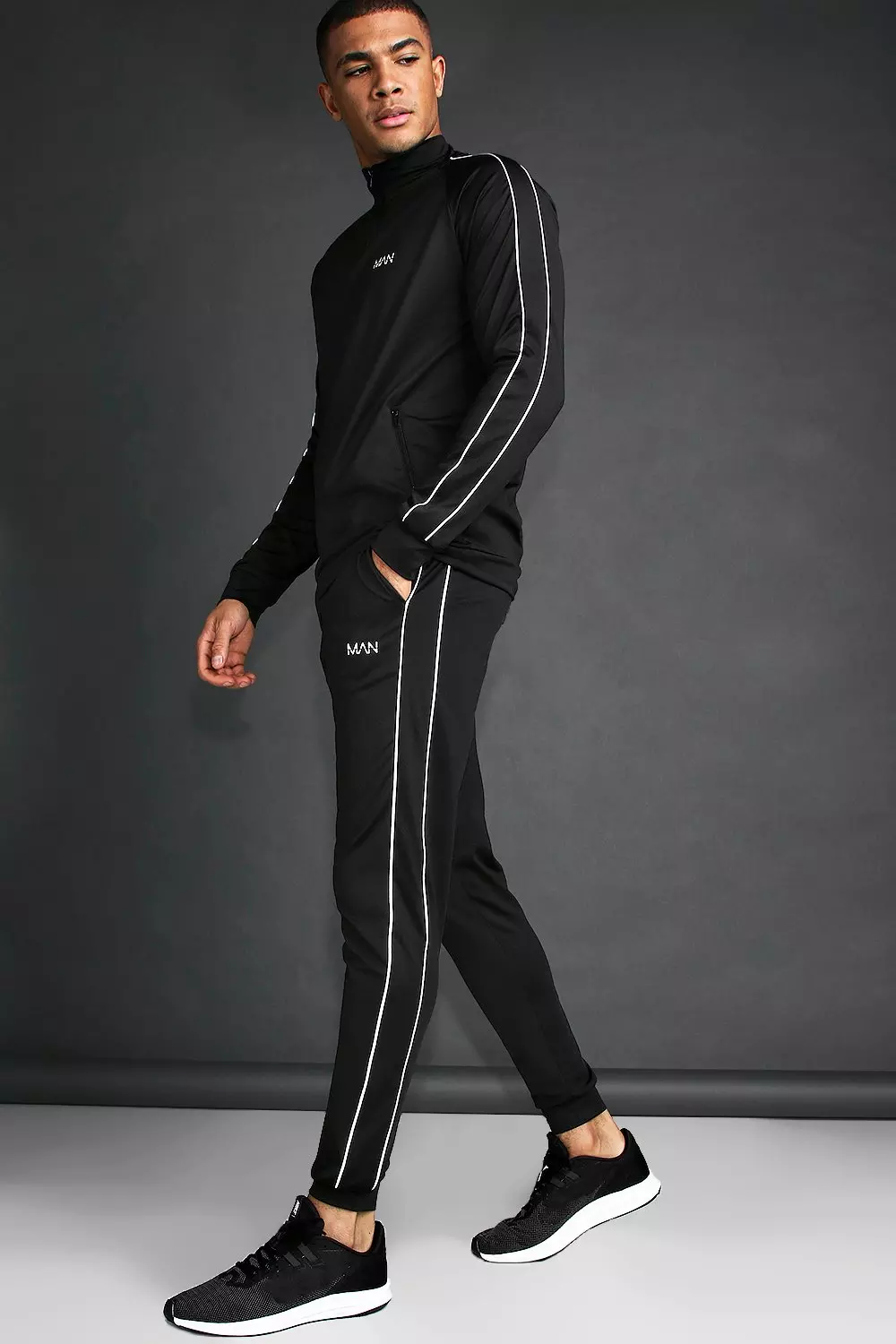 Black store reflective tracksuit