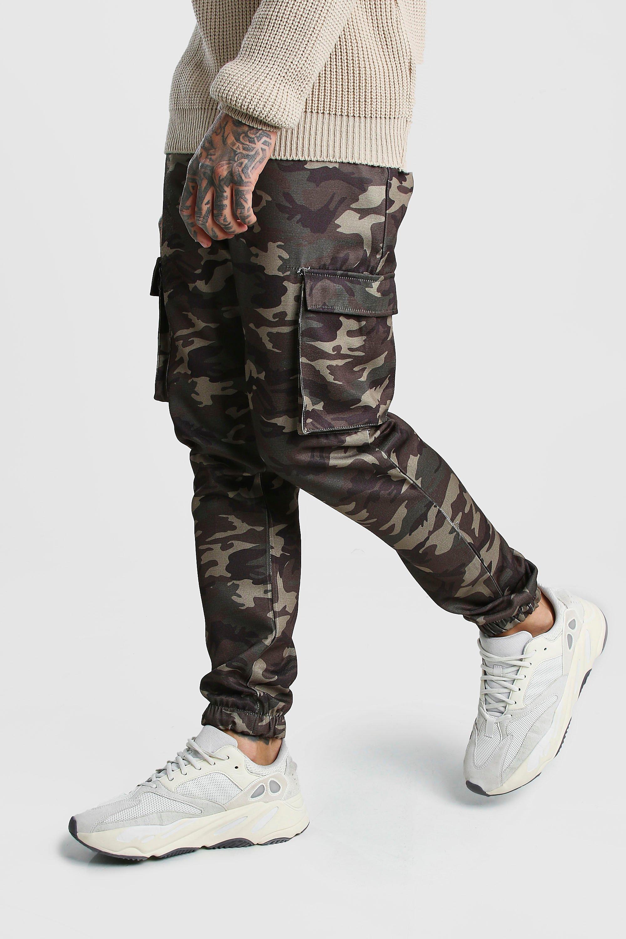 camouflage cargo joggers