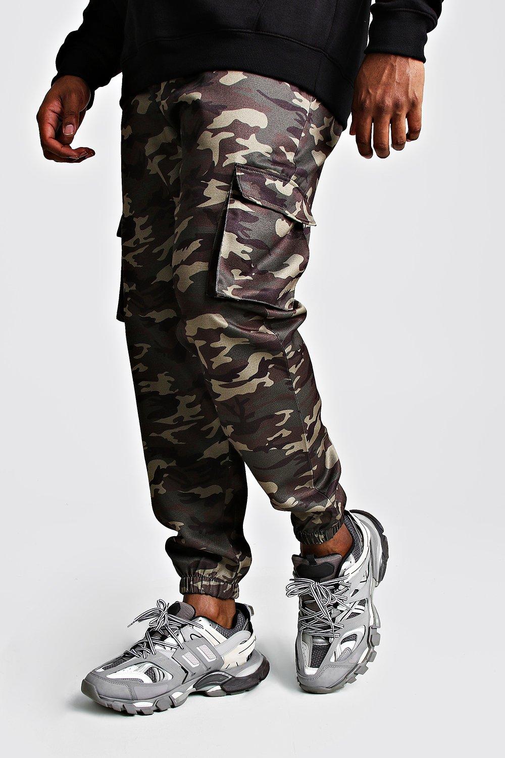 camouflage cargo joggers