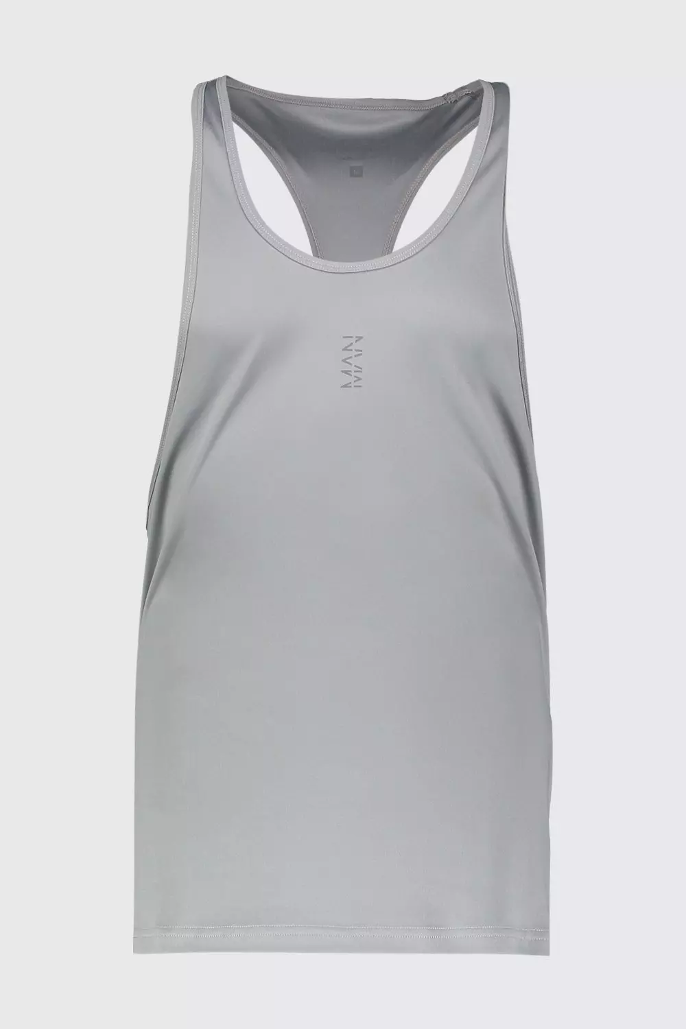 Buy Men Polyester Slim-Fit Gym Tank Top - White Online