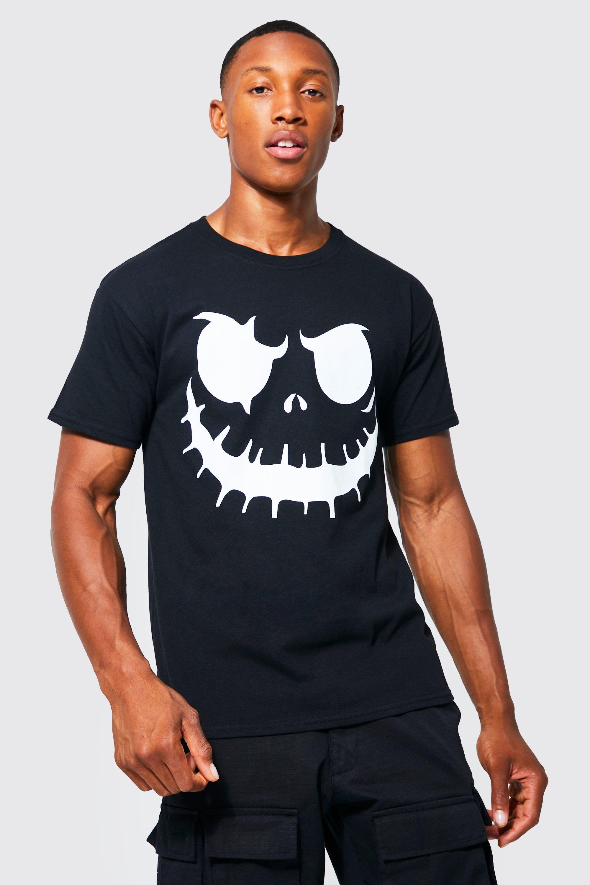 

Halloween Glow In The Dark Face T-Shirt, Black