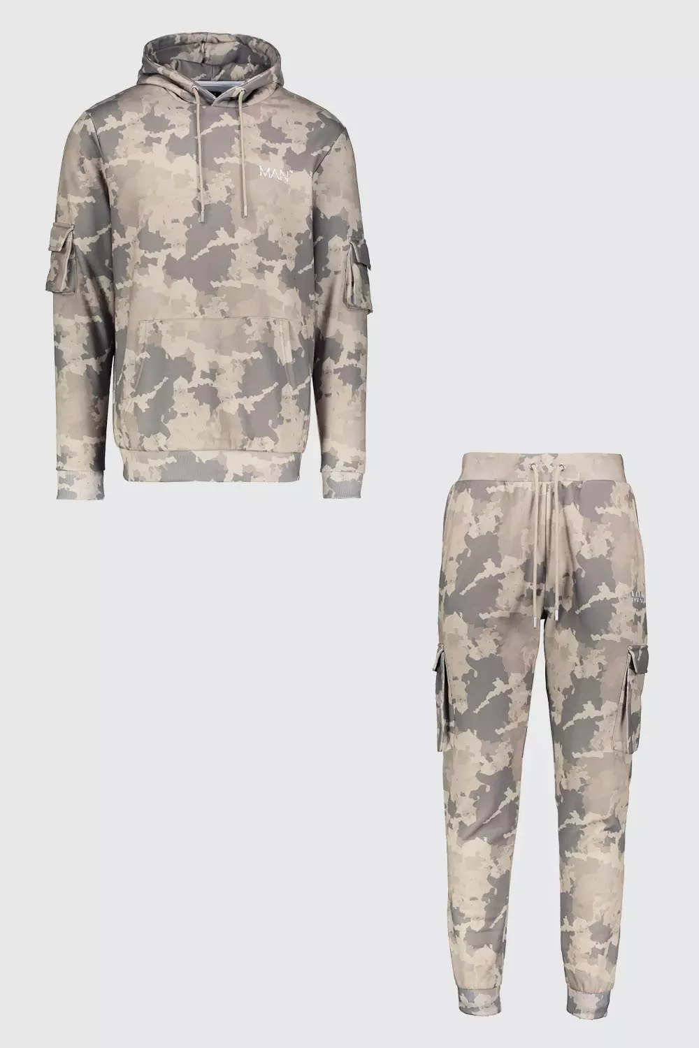 Women's Camo Hooded Tracksuit - 3XL / GREY / TRKCKSUITW-21759-GREY