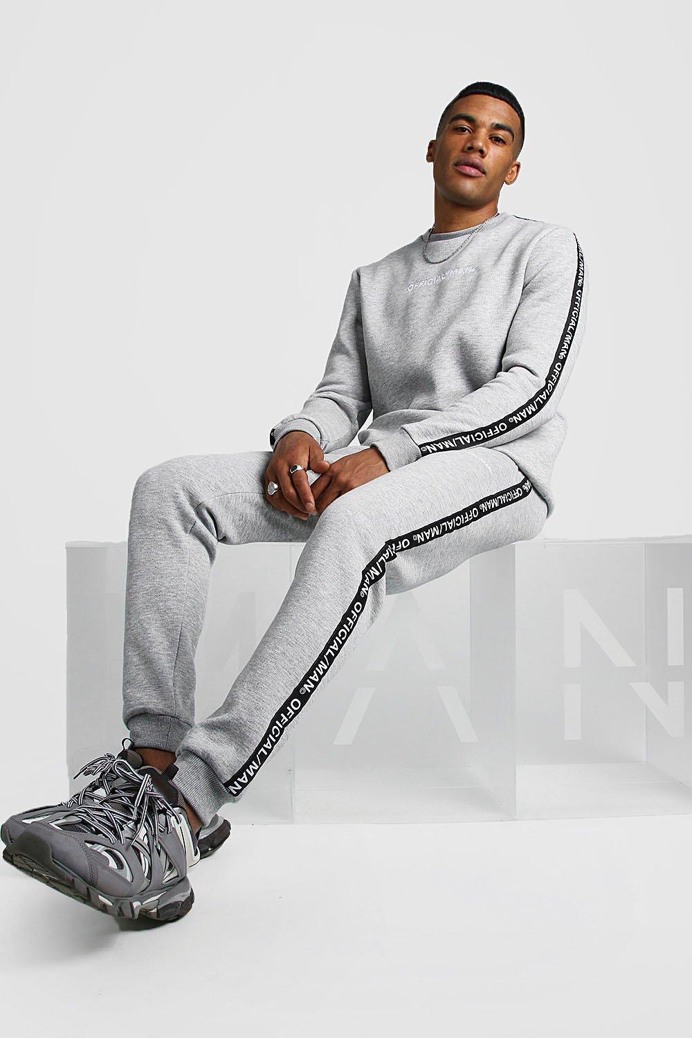 boohooman grey tracksuit