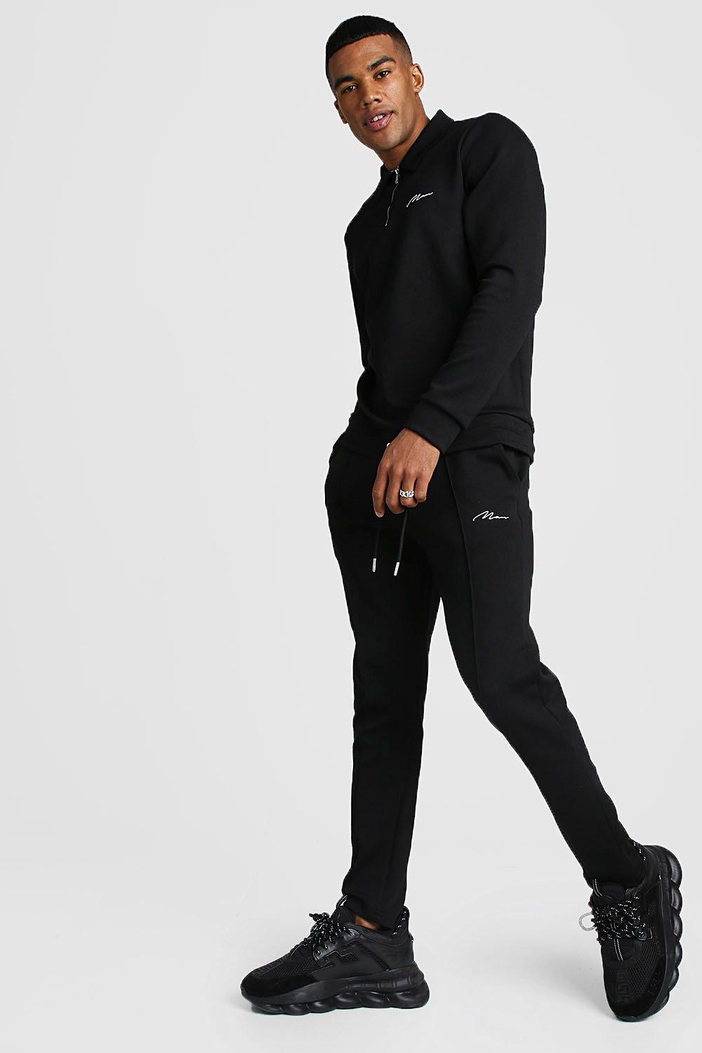 mens half zip tracksuit